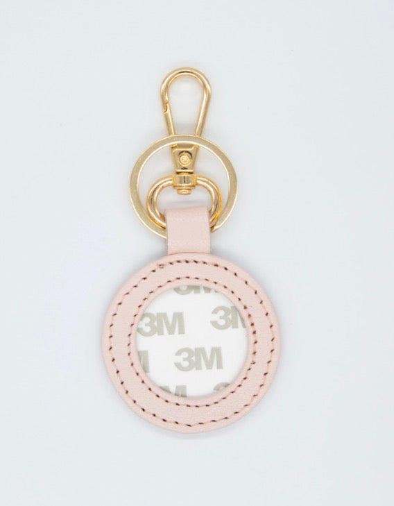 Round Leather Bag Tag/Key Fob