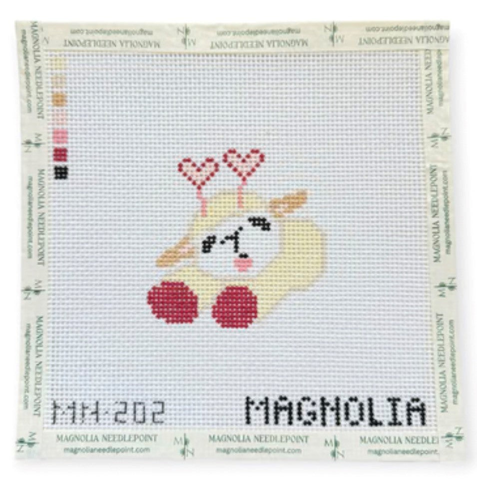 Lovey Lamb Chop Dog Toy - Needlepoint Canvas - Magnolia Needlepoint