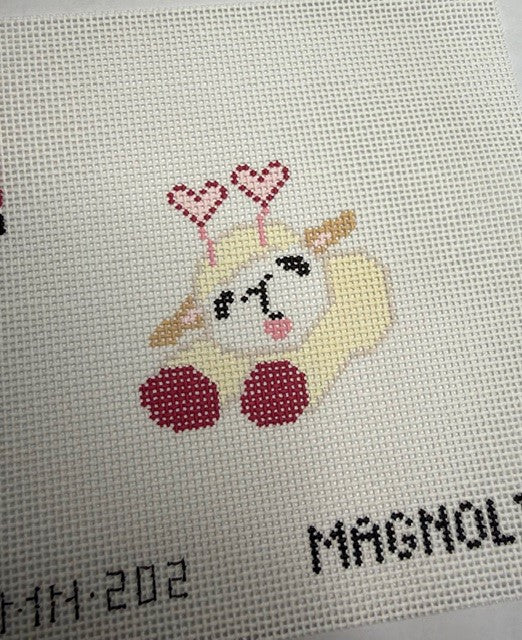 Lovey Lamb Chop Dog Toy - Needlepoint Canvas - Magnolia Needlepoint