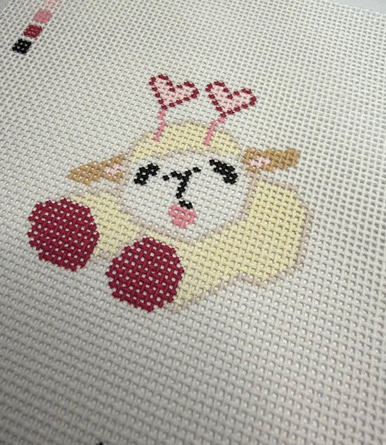 Lovey Lamb Chop Dog Toy - Needlepoint Canvas - Magnolia Needlepoint