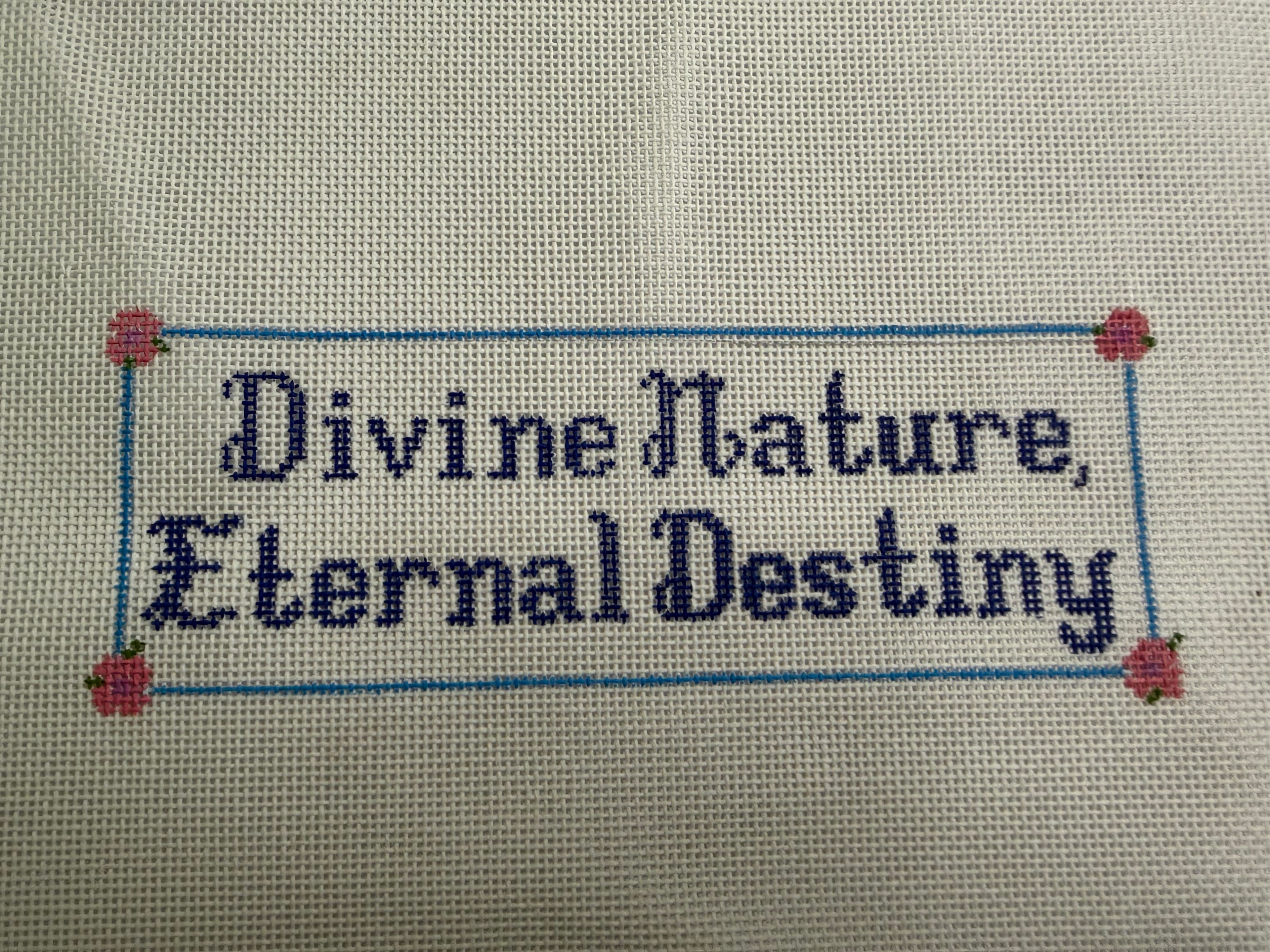LDS Young Women’s theme needlepoint