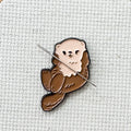 Otter Enamel Needle Minder - StewArt Stitches