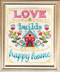 Tiny Modernist - Love Builds A Happy Home - Cross Stitch Pattern