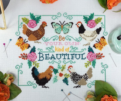Be Your Own Kind of Beautiful - Cross Stitch Pattern