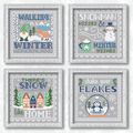 Tiny Modernist - Vintage Winter Signs  - Cross Stitch Pattern