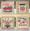 Tiny Modernist - Valentine Signs (4 designs) Cross Stitch Pattern