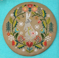 Tiny Modernist - Winter Folksy Rabbit - Modern Cross Stitch Pattern