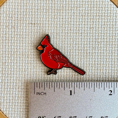 Cardinal Bird Needle Minder - StewArt Stitches