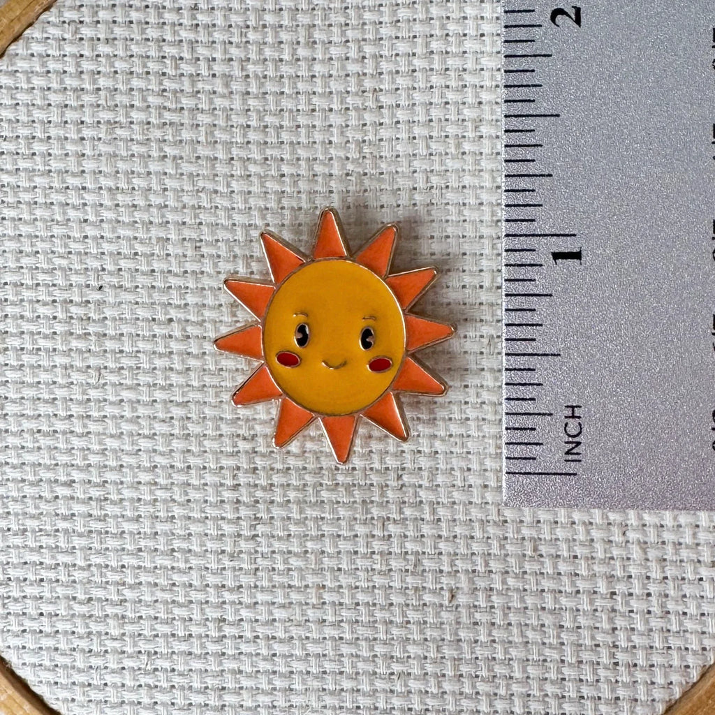 Sun Enamel Needle Minder - StewArt Stitches