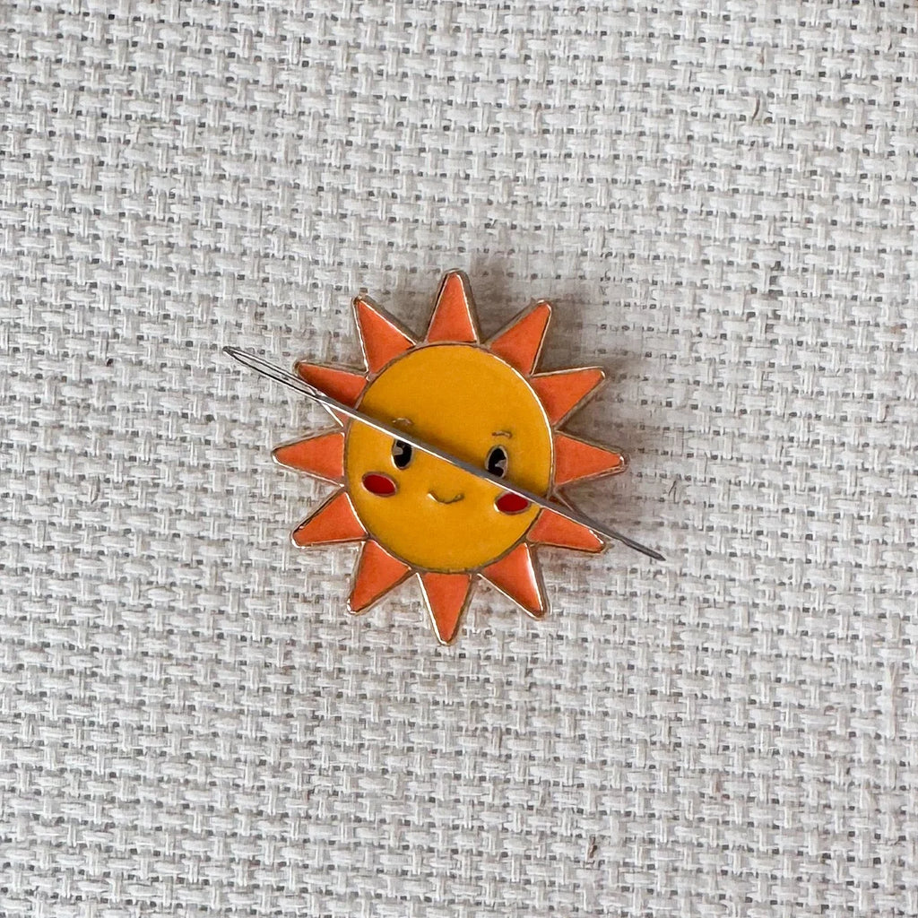 Sun Enamel Needle Minder - StewArt Stitches